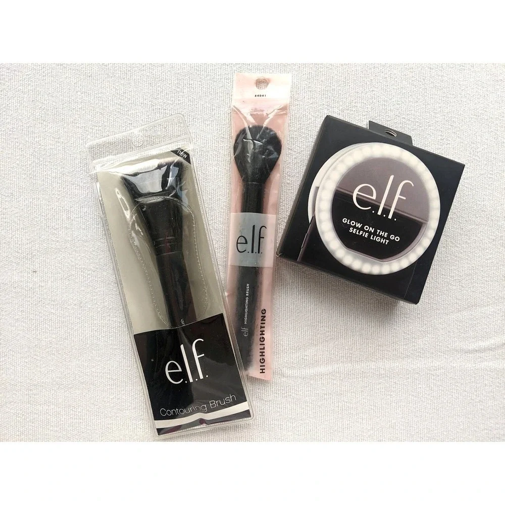 3 Lot e.l.f.‎ Selfie Light, Make up Contouring Brush, Highlighting Brush NEW